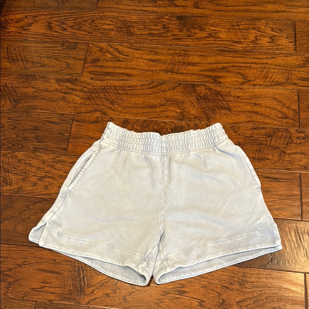 Aerie Gray Athletic Shorts with Elastic Waistband